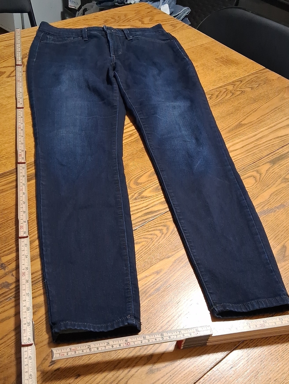 NYDJ Jeans Womens 6 BLUE DARK WASH Used SKINNY ?? Denim LIFT TUCK Pants Preowned